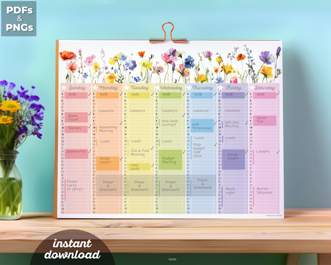 Hourly Planner, Daily Weekly to Do List Schedule Time Boxing Blocking ...