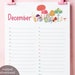 Perpetual Calendar Printable & Digital Planner Insert Template Mushroom Cottagecore Birthday ...