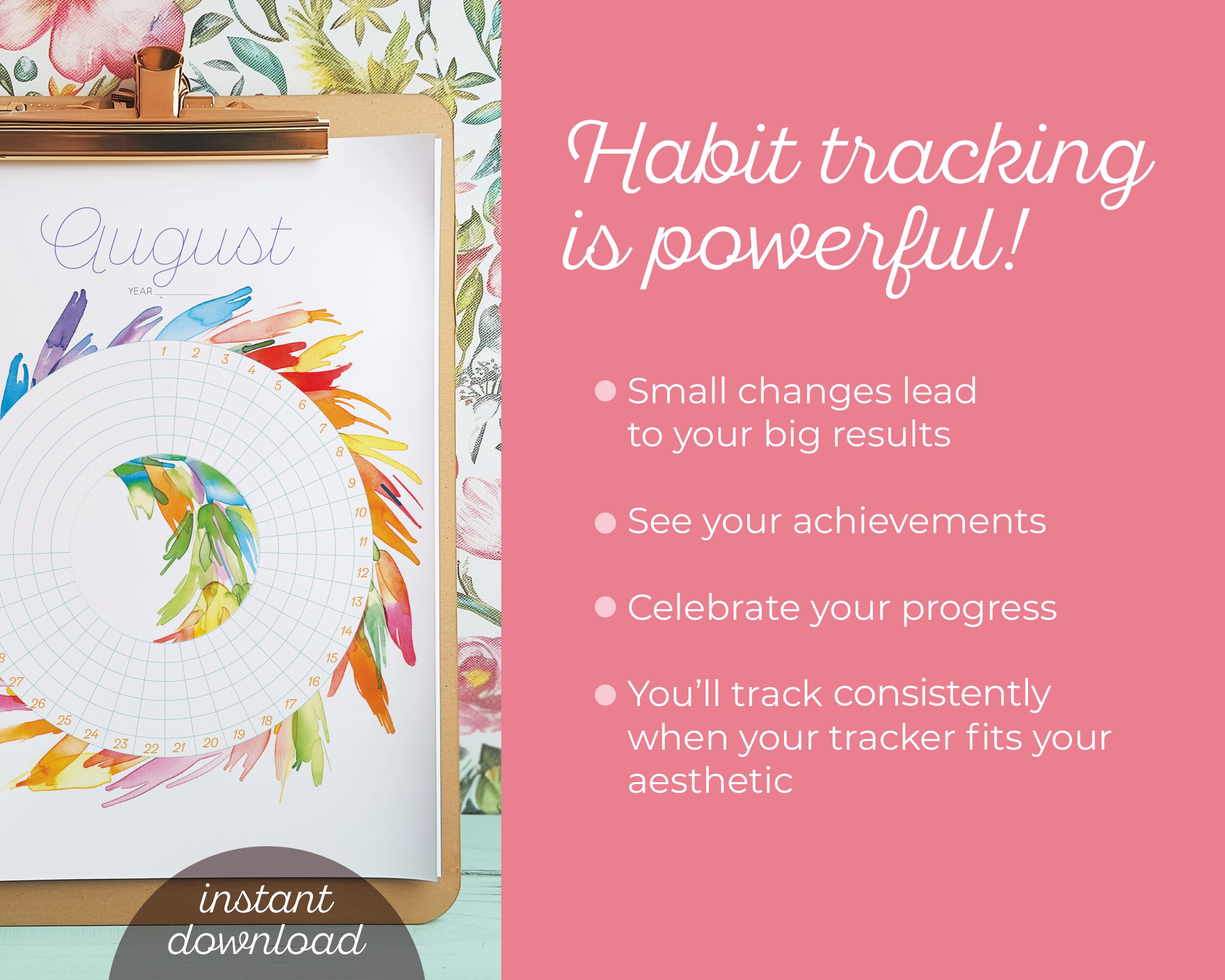 12-month Habit Tracker Bundle | Print & Digital Planner Template ...