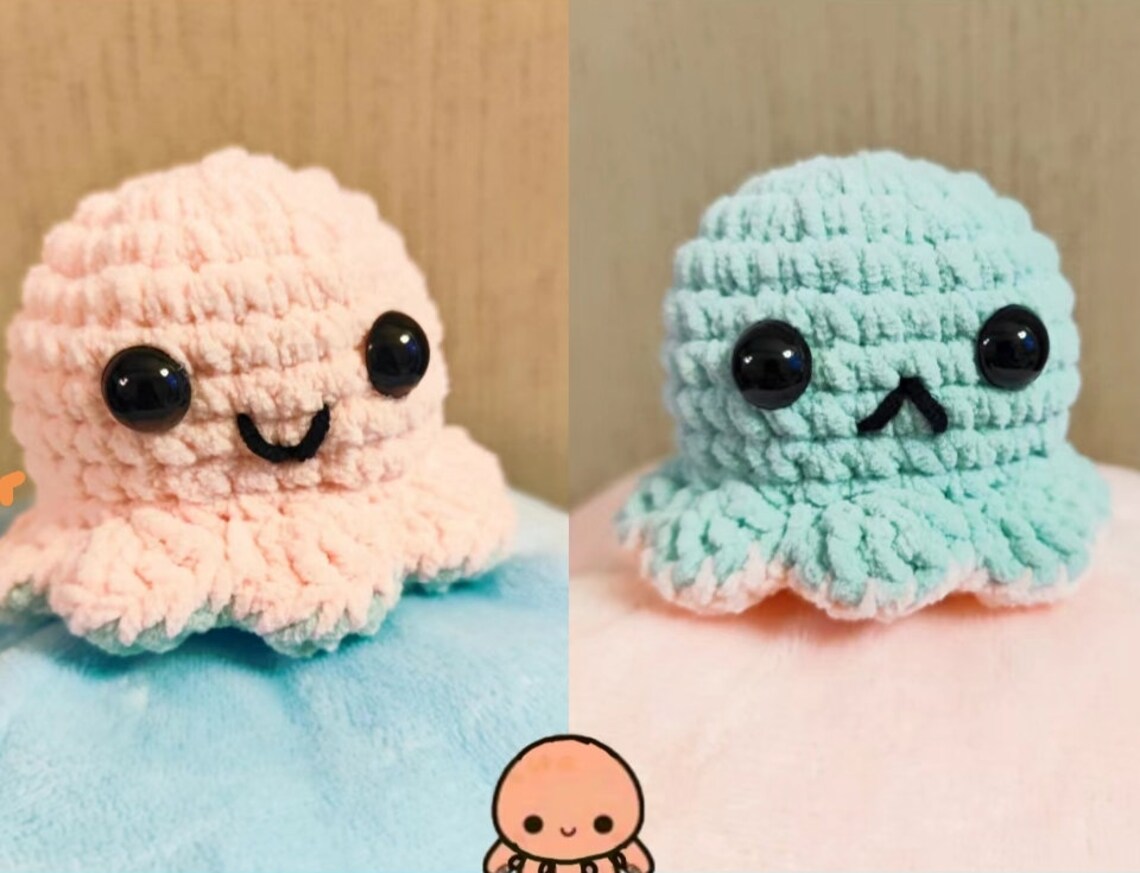 Reversible Octopus Crochet Patternamigurumi Crochet Patternno Sew ...