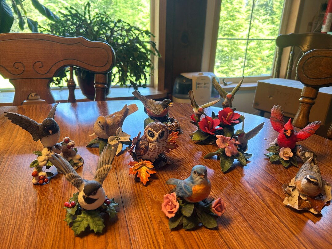 Lenox Garden Bird Sculpture Collection 9 Pieces Etsy