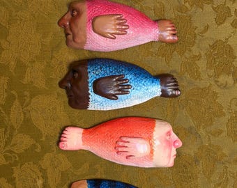 Human Fish | Handmade Ceramic Wall Art