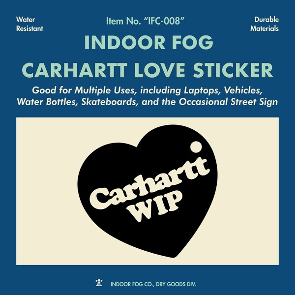 Carhartt Love WIP Sticker | Premium Waterproof Vinyl - For your car window, taillight, water bottles, laptop, and more!