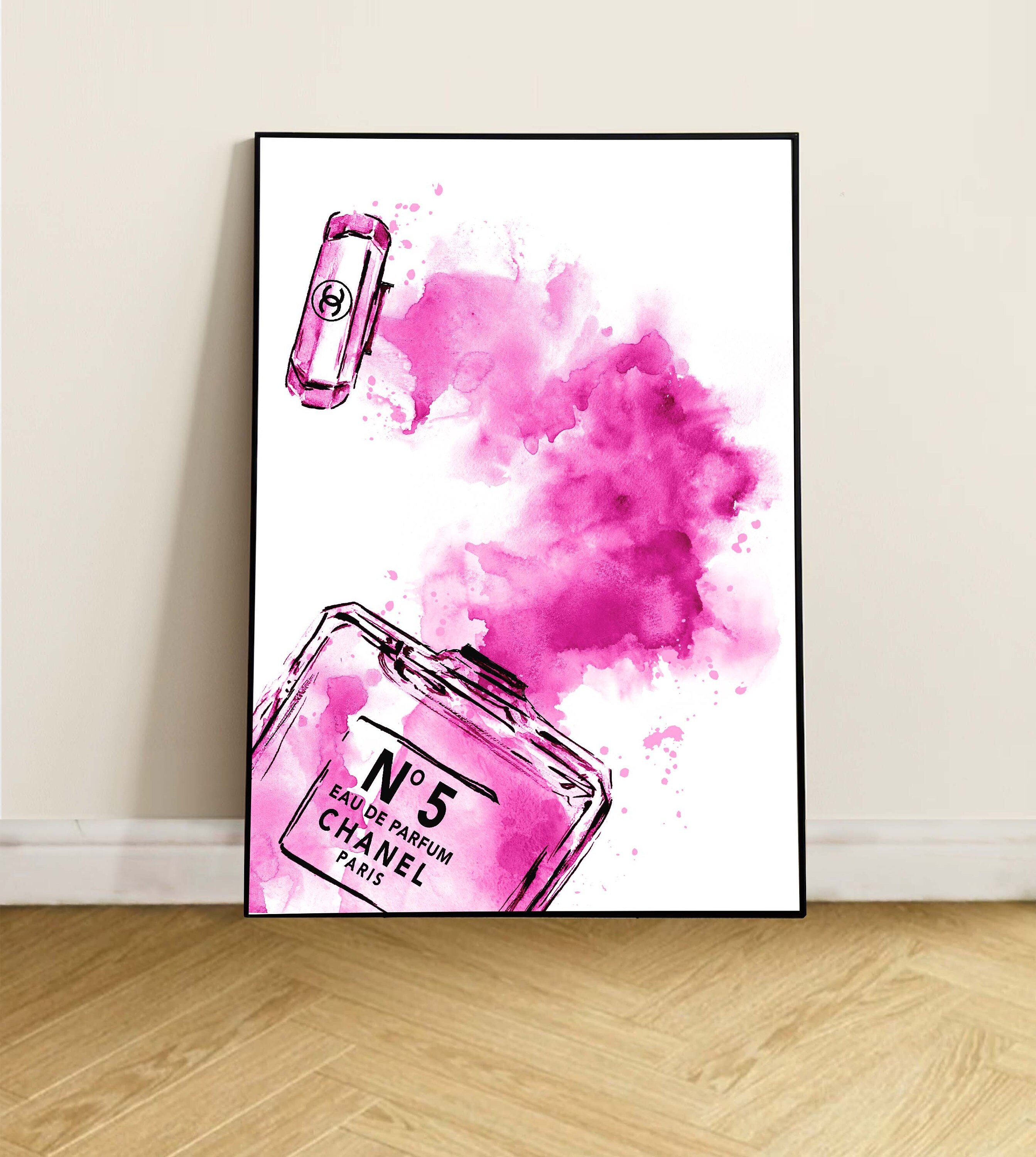 Pink Chanel No 5 Abstract Art Print