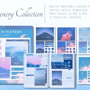 Korean Deco Stickers | Sticker Pack Aesthetic | Minimal Planner Stickers | Bullet Journal Stickers | Korean Notebook Stickers Sheet