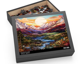 Puzzle, Jigsaw Puzzles, Sunset Lake View Puzzle, Sunset Puzzle, Lake View Puzzle, Fun Puzzles (120, 252, 500-Piece)