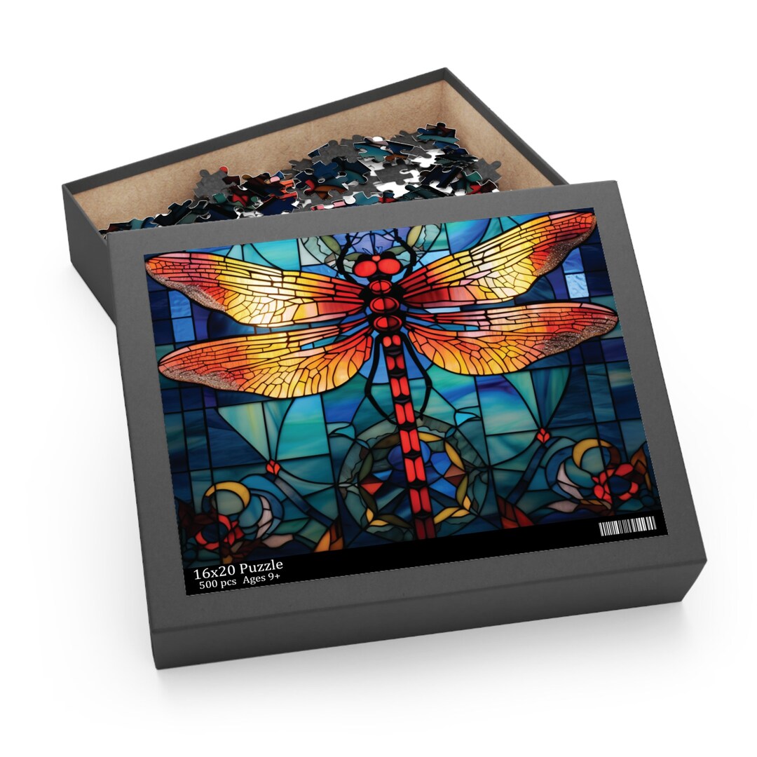 Jigsaw Dragonfly Puzzle, Dragonfly Puzzles, Colorful Dragonfly Puzzle