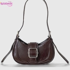 6 colors Y2k Vintage Handbags, Half-moon Leather Hasp Shoulder Crossbody Bag, Underarm Bags, Y2K bag, Y2K accessories, Gift For Her - W23