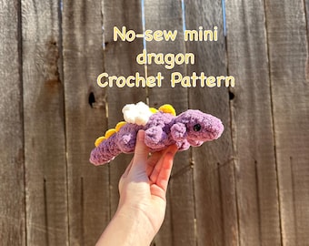 No-sew mini dragon crochet pattern| digital pattern| PDF