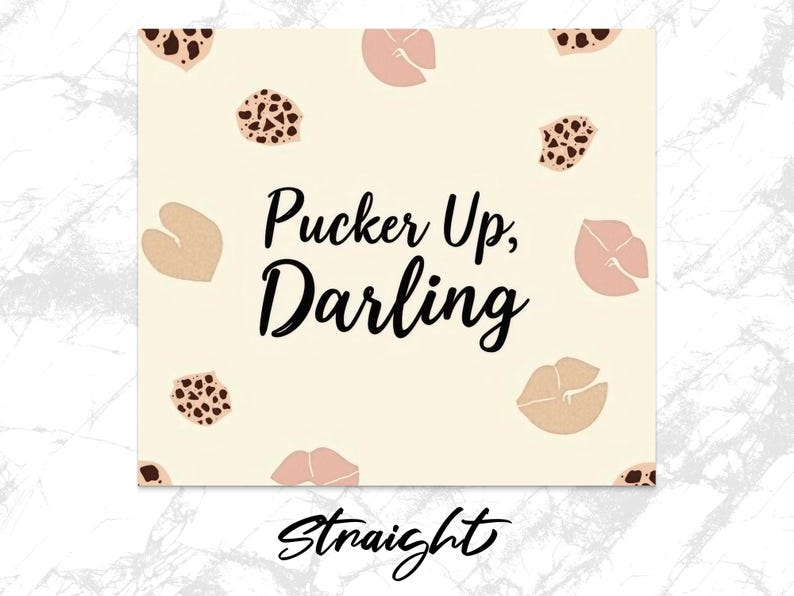 Pucker Up Darling Tumbler, Cute 20oz Tumbler Wrap, Pink and Leopard Print Design, Trendy Drinkware, Gift for Her, Summer Accessory image 7