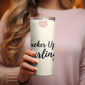 Pucker Up Darling Tumbler, Cute 20oz Tumbler Wrap, Pink and Leopard Print Design, Trendy Drinkware, Gift for Her, Summer Accessory image 6