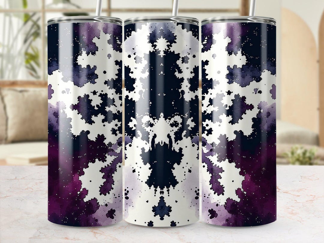 Abstract Ink Splash Art 20oz Tumbler Wrap, Galaxy Inspired Tumbler ...