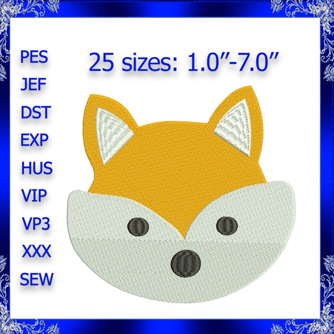 Fox Machine Embroidery Design Tiny Fox Embroidery Mini Fox Embroidery ...