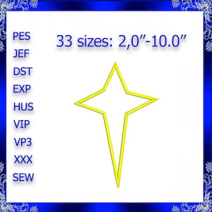 North Star applique embroidery design Star Embroidery Nativity star Christmas Star applique star of Bethlehem North Star Christian #63