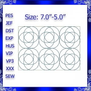 5x7 circle quilting machine embroidery design quilting 5x7 machine embroidery quilting circle Embroidery Design Quilting Floral stippling #2