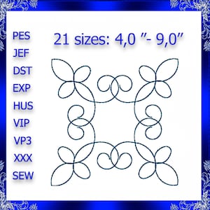 Quilting Swirls Embroidery Design quilting swirls quilting block stipple embroidery stippling Quilting Swirly Machine Embroidery Design #61