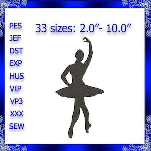 Ballet dancer Embroidery Design Dancing girl Embroidery design Ballerina Silhouette Embroidery Dancing ballerina girl embroidery design #120