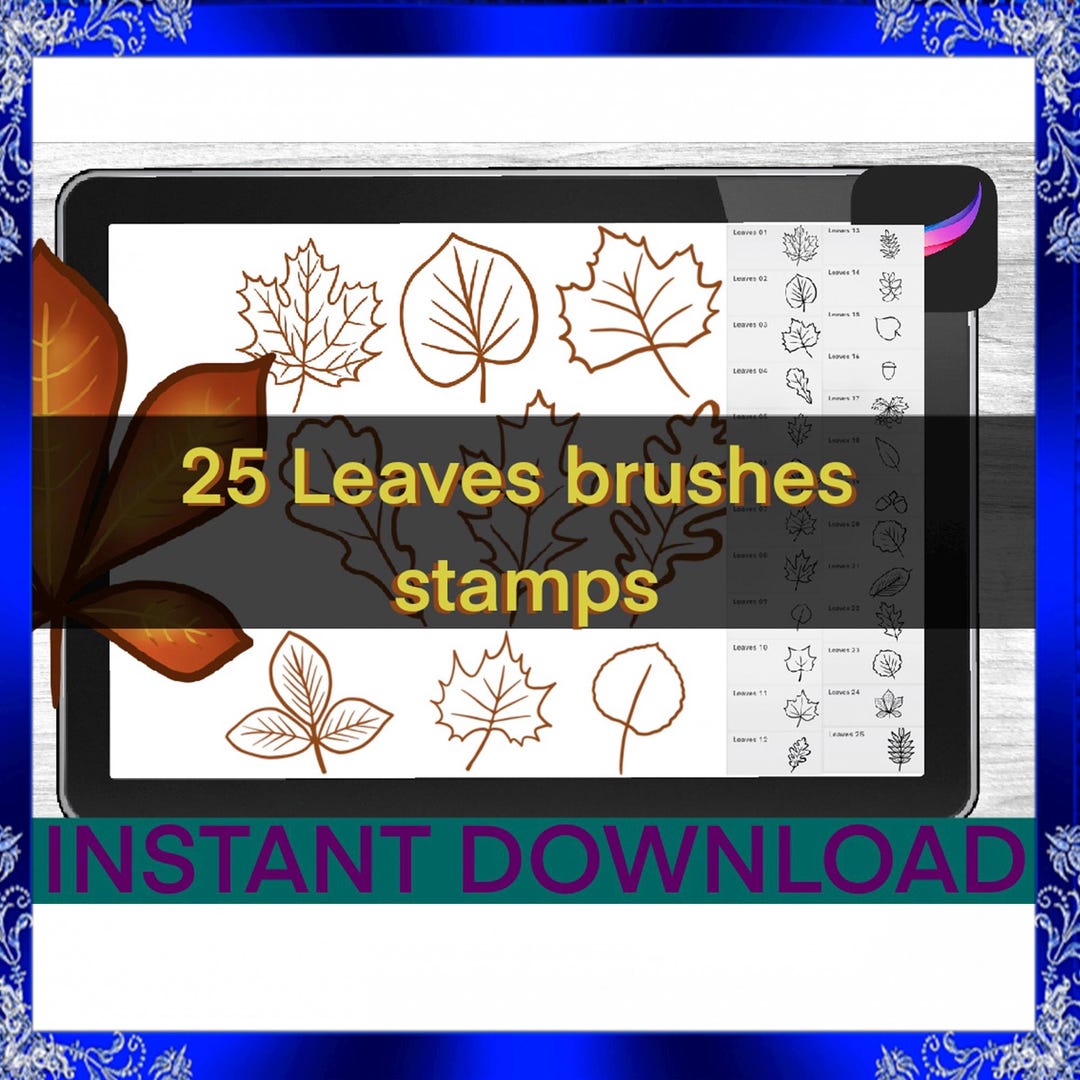 Leaves Brushes Procreate Stamps Procreate Brushes Digital Tools iPad ...