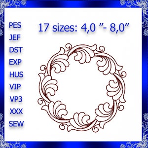 Quilting Block Machine Embroidery Designs  pour embroidery machine Frame monogram stippling embroidery Quilting Swirls Embroidery Design #62