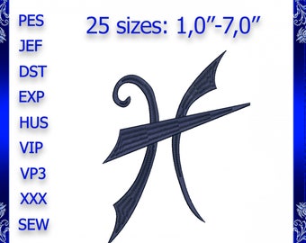 Zodiac Pisces  Embroidery Design Pisces astrology machine Embroidery Pisces Zodiac Embroidery Design Fishy Symbol Astrology Horoscope #115