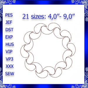 Quilting Swirls Embroidery Design quilting swirls quilting block stipple embroidery stippling Quilting Swirly Machine Embroidery Design #125