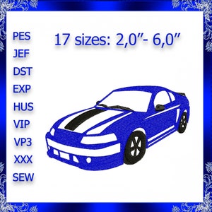 Car machine Embroidery design Car Embroidery Design Classic Car Embroidery Design Instant Download Mustang Embroidery design #419