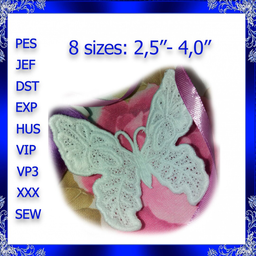 FSL Butterfly Free Standing Lace Machine Embroidery Design 3D Butterfly ...