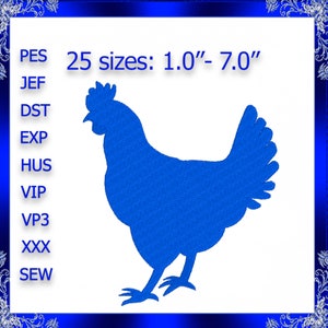 Chicken Embroidery design Hen Embroidery mini Hen Silhouette tiny Hen pattern Hen Embroidery Design Farm Embroidery  Chicken Silhouette #20