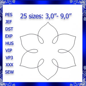Quilting flower Embroidery Design Quilting Swirly Machine Embroidery Design quilting flower quilting block stipple embroidery stippling #347