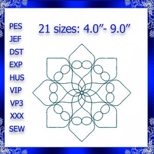 Quilting Block Machine Embroidery Designs  pour embroidery machine Frame monogram stippling embroidery Quilting Swirls Embroidery Design #73