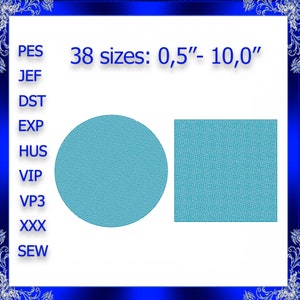 Pile drop square embroidery Pile drop circle nap tack down square circle embroidery square embroidery Knock Down square Knockdown #134