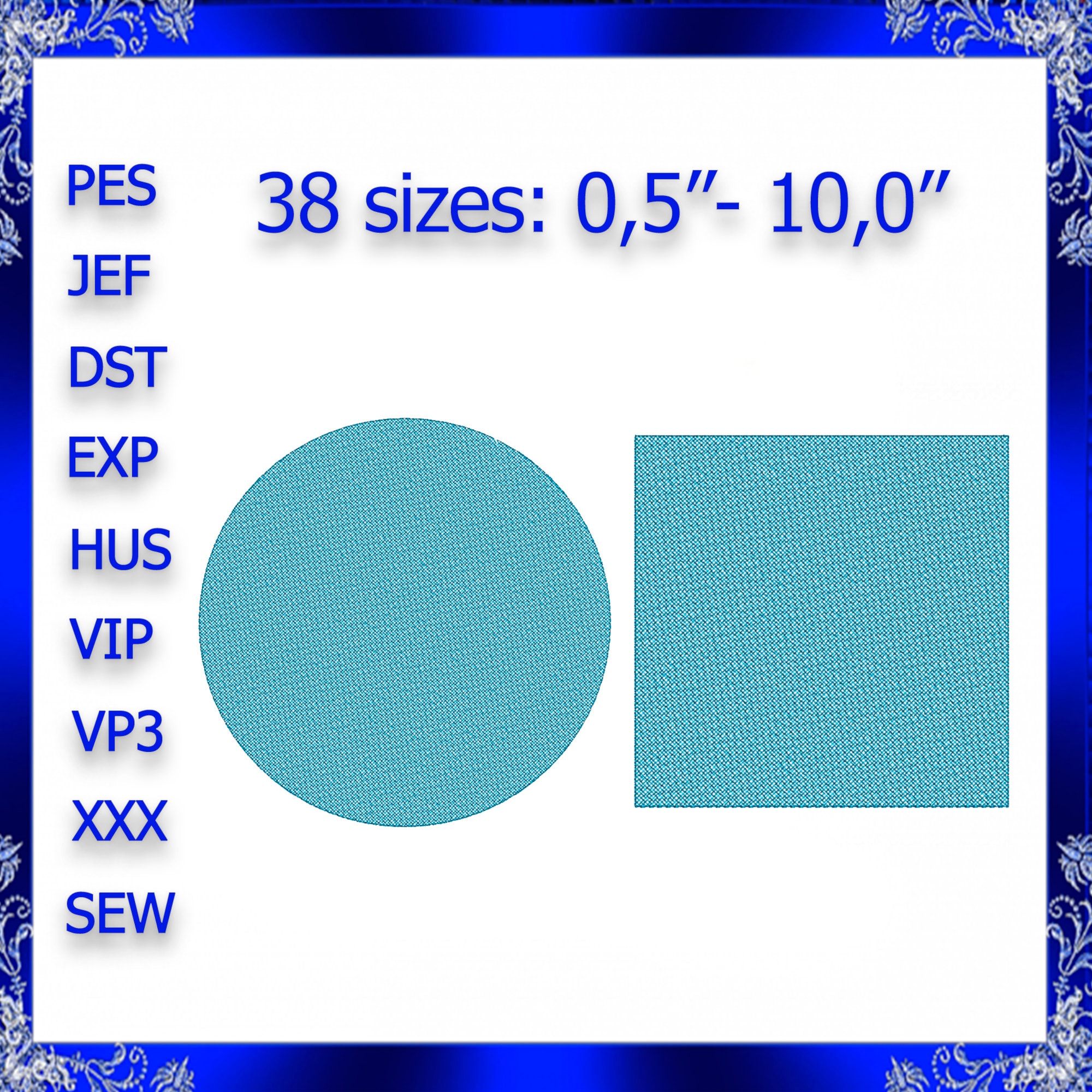 Pile drop square embroidery Pile drop circle nap tack down square circle embroidery square embroidery Knock Down square Knockdown #134