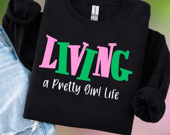 Living A Pretty Girl Life – Graphic Tee, Soft Feminine Fashion Top