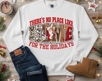 Sudadera navideña negra de Papá Noel / Cuello redondo acogedor para las fiestas