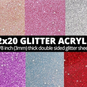 Glitter acrylic sheet, Glowforge acrylic sheet 12x20 inches, Cast acrylic sheet
