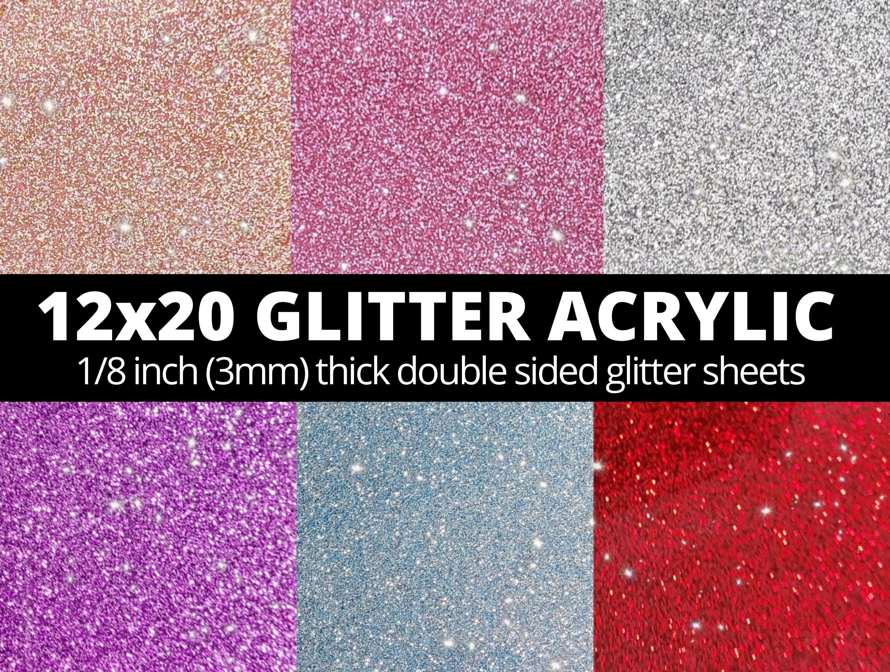 Premium 12x20 Acrylic sheet, DOUBLE-SIDE glitter acrylic for laser cut —  Semper-KIK