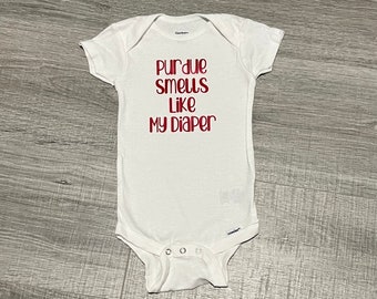 Purdue Smells Like My Diaper Baby Onesie