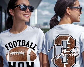 Personalized Football Mom Kids Name Number Png, Custom Gameday Football Png,Football Mama Png,Customized Football Tis The Season Sublimation