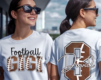 Personalized Football Mom Kids Name Number Png, Custom Gameday Football Png,Football Mama Png,Customized Football Tis The Season Sublimation