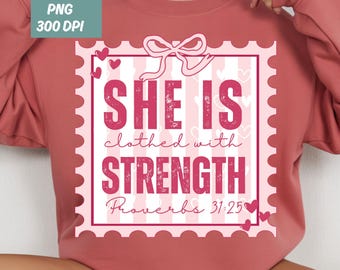 Christian Coquette Bible Verse Bow Stamp Png,Proverbs Inspirational Quote Cute Girl Shirt Design,Mother's Day Instant Digital Wall Art Faith
