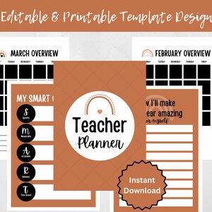Boho Teachers planner, Teacher Planner, Digital Planner, Teacher, Academic Planner, Printable Planner, Teacher Gift, Instant Download