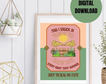 Cruel Summer Printable Wallart | Taylor Swift Inspired | Lover | Digital Download