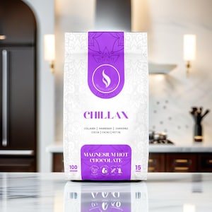 Chillax, Hot chocolate with collagen, chamomile, and magnesium.