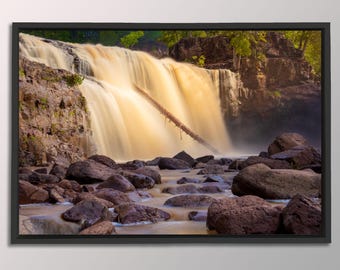 Impresión fotográfica de cascada / Decoración del hogar con cascada / Arte mural natural