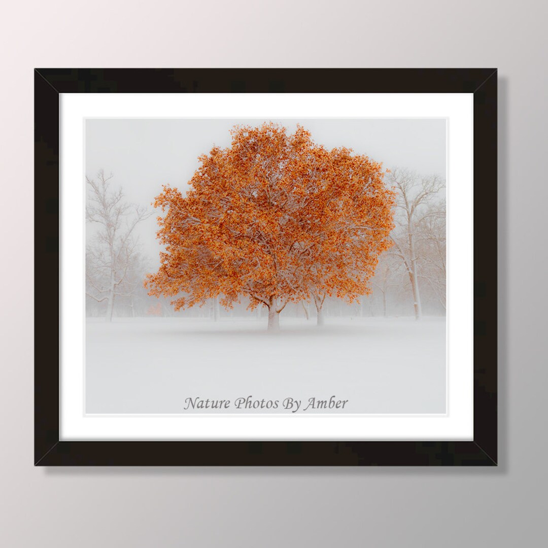 Winter Home Decor Winter Themed Wall Art Winter Tree With Leaves Wall