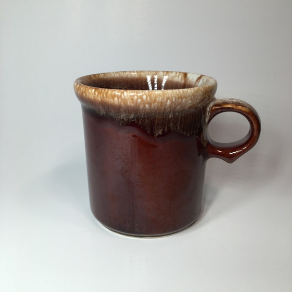 Vintage McCoy USA #1412 Brown Drip Glaze Coffee Mug Cup, 3.5" tall