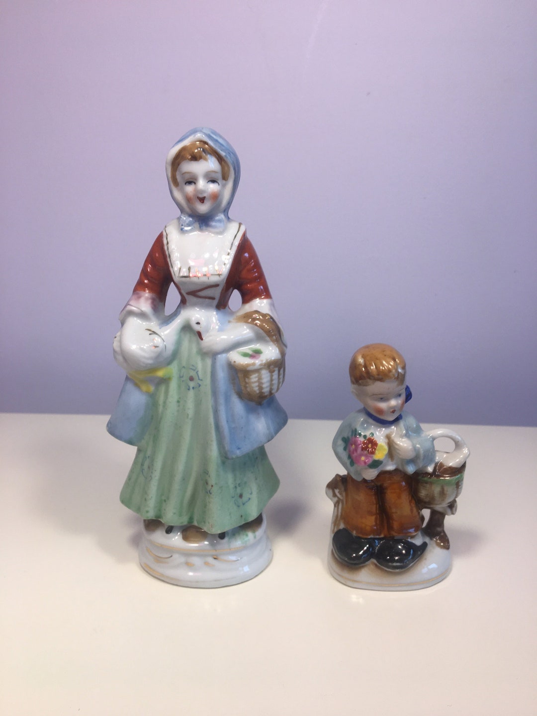 Made in Occupied Japan Figurines Vintage Porcelain Mother and Etsy