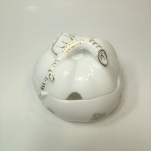 Vintage Made in England Minton Bone China Apple Sauce Lidded Pot, 3&quot; tall