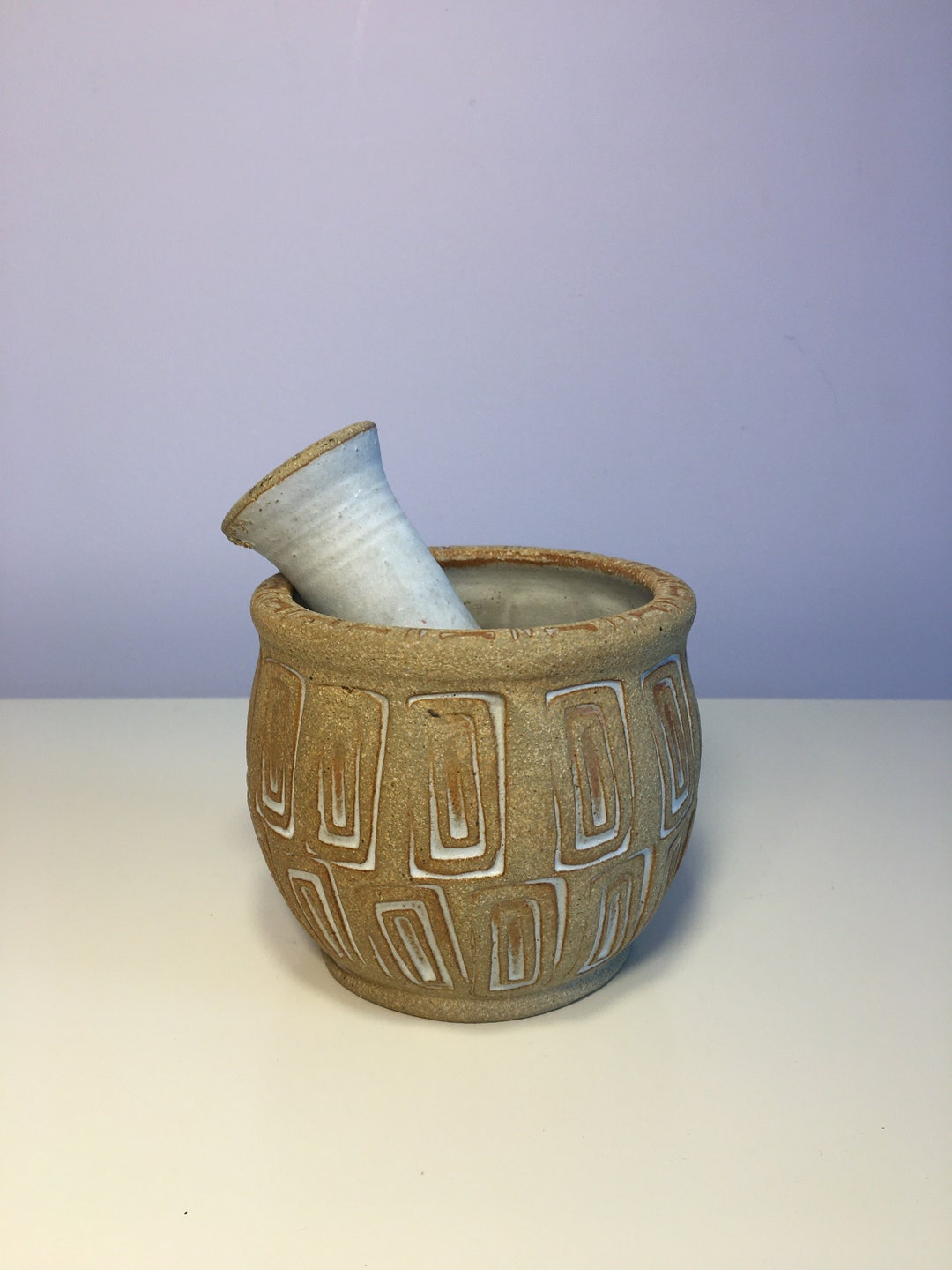 Los Artesanos Puerto Rico Vintage Pottery Mortar and Pestle Etsy