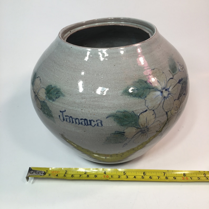 Vintage Lloyd's Ceramics Jamaica Large Authentic Jamaican Floral